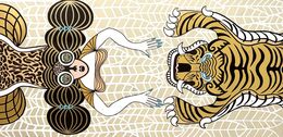 Painting, Tibetan rug, Diana Rosa