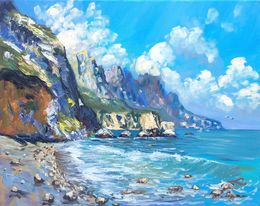Gemälde, Rocky seascape, Elena Sokolova