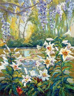 Painting, White Lilies, Evgeny Chernyakovsky