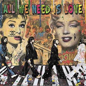Peinture, Marilyn Audrey Beatles, Gardani Art