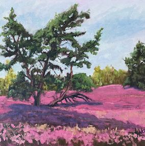 Painting, Heather blossom Lueneburg Heath, Gary Westall