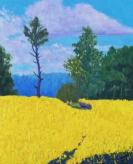 Painting, Rapeseed blossom Poland, Gary Westall