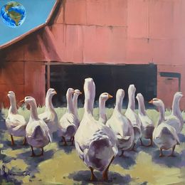 Peinture, Geese and universe, Igor Shulman