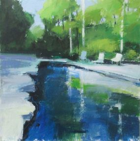 Gemälde, By the Pool, Janet Dyer