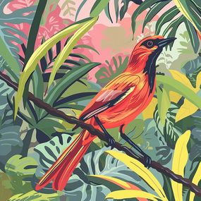 Gemälde, Tropical bird I, Kosta Morr