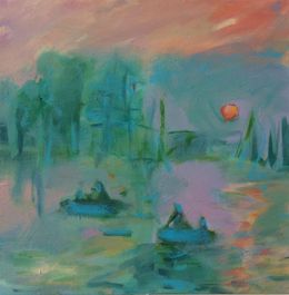 Painting, Rowers, Lauren Acton