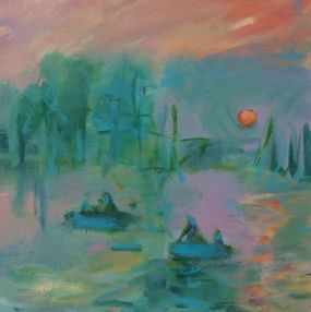 Painting, Rowers, Lauren Acton