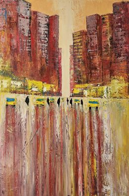 Gemälde, Yellow taxi, Mariusz Makula