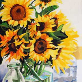 Gemälde, Sunflowers in Glass, Melinda Patrick