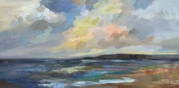 Painting, Ocean Beach Sunset, Silvia Vassileva