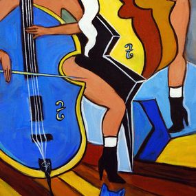 Gemälde, Musicians with Bleu Cat, Valerie Vescovi