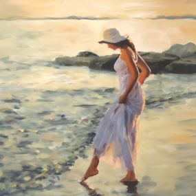 Gemälde, Testing The Waters, William Oxer F.R.S.A.