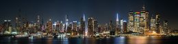 Photography, Panoramic view of New York City, Manhattan Skyline at night, Beyti Barbaros