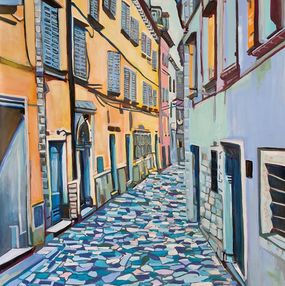 Gemälde, Mediterranean street, Alexandra Djokic