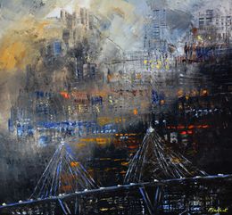 Painting, Urban bridge, Pol Ledent