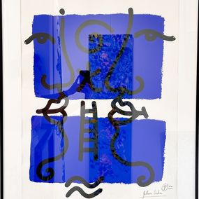 Gemälde, Profils à l’échelle Hommage à Yves Klein, Guillaume Cavalier
