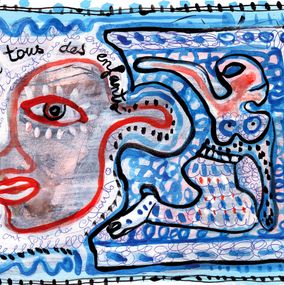 Painting, Et ils ont tous des enfants n°4, Brigitte Derbigny