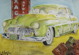 Peinture, H 163 Texaco - Série voitures anciennes, Michel Garnier dit Hush