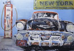 Peinture, H 167 New York - Série voitures anciennes, Michel Garnier dit Hush