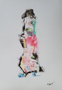 Fine Art Drawings, Geisha lll, Teo Franco