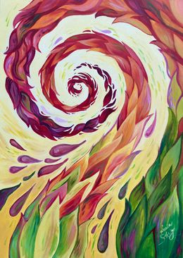 Painting, Funky Spirals of Interesting Thoughts, Lucia Skultety