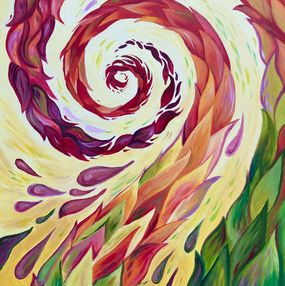 Painting, Funky Spirals of Interesting Thoughts, Lucia Skultety