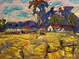 Gemälde, Hot sunny day in the village, Ivanyuk Oleksiy