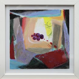 Peinture, Jus de Myrtilles - série légumes et fruits aux couleurs vives, Annie-France Giroud