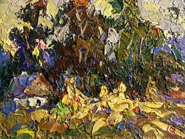 Gemälde, Corn fields in the village, Ivanyuk Oleksiy