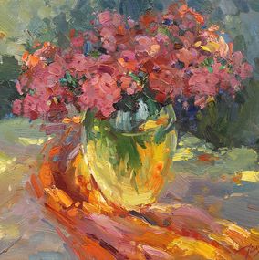 Gemälde, Phloxes sur Rouge, Yuriy Demiyanov