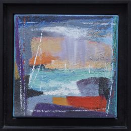 Gemälde, Orage - Paysage abstrait, Annie-France Giroud