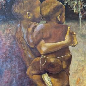 Gemälde, Enfants d'Afrique, Nicole Lavigne