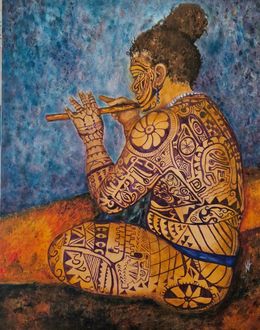 Peinture, Corps tatoué, Nicole Lavigne
