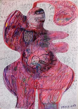 Gemälde, La vie en rose ou un épis dans la tête, Brigitte Derbigny