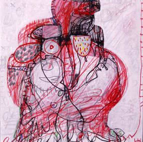 Painting, La banque de notre leurre quotidien, Brigitte Derbigny