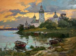 Gemälde, The last rays over the temple, Suprunchuk Yuriy