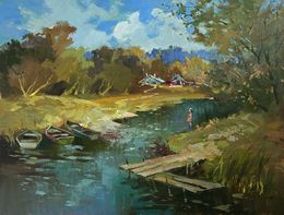 Gemälde, Summer day in the outback, Suprunchuk Yuriy