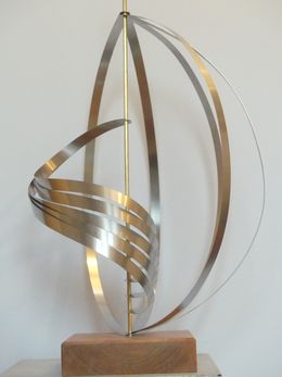 Sculpture, Sm 845. dix lames d'acier inoxydable., Jean-Paul Boyer