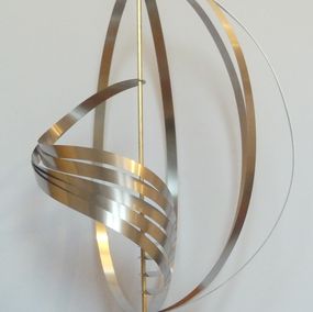Sculpture, Sm 845. dix lames d'acier inoxydable., Jean-Paul Boyer