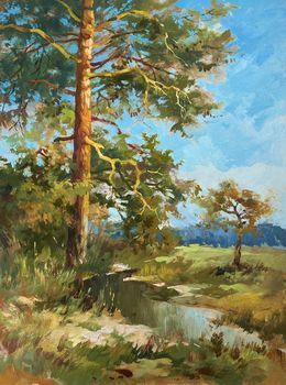 Painting, Whisper of forest and water, Suprunchuk Yuriy