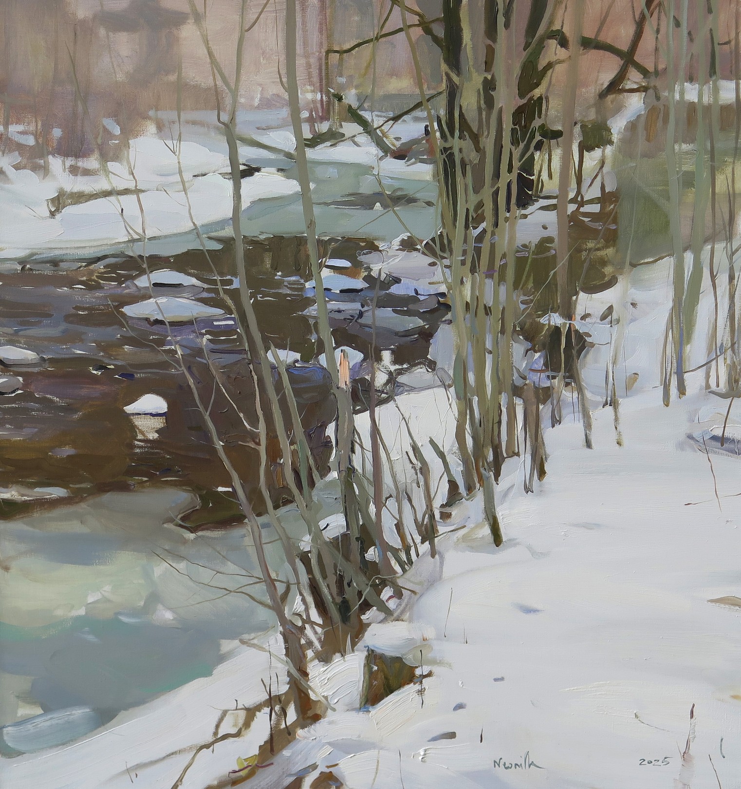 Neonilla Medvedeva, By the river in winter II Neonilla Medvedeva, By the river in winter II
