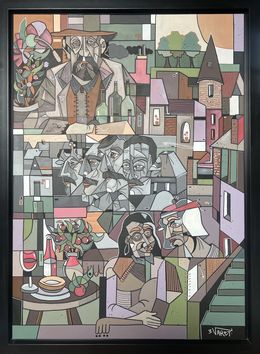 Painting, Souvenirs de Sarlat, AKET