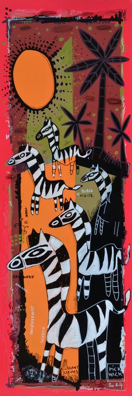 Gemälde, Zebras under the African sky, PickWick