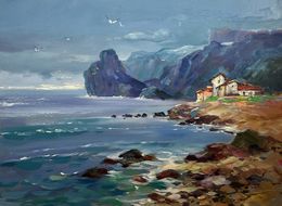 Gemälde, Sea and village coziness, Suprunchuk Yuriy
