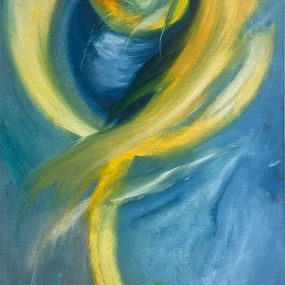 Gemälde, Form born from Aqua and Lemon, Deanne Eccles