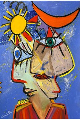 Gemälde, Head in the stars, Nicolas Casamatta