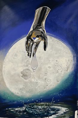 Peinture, H20 4D Moon, Angelo Art