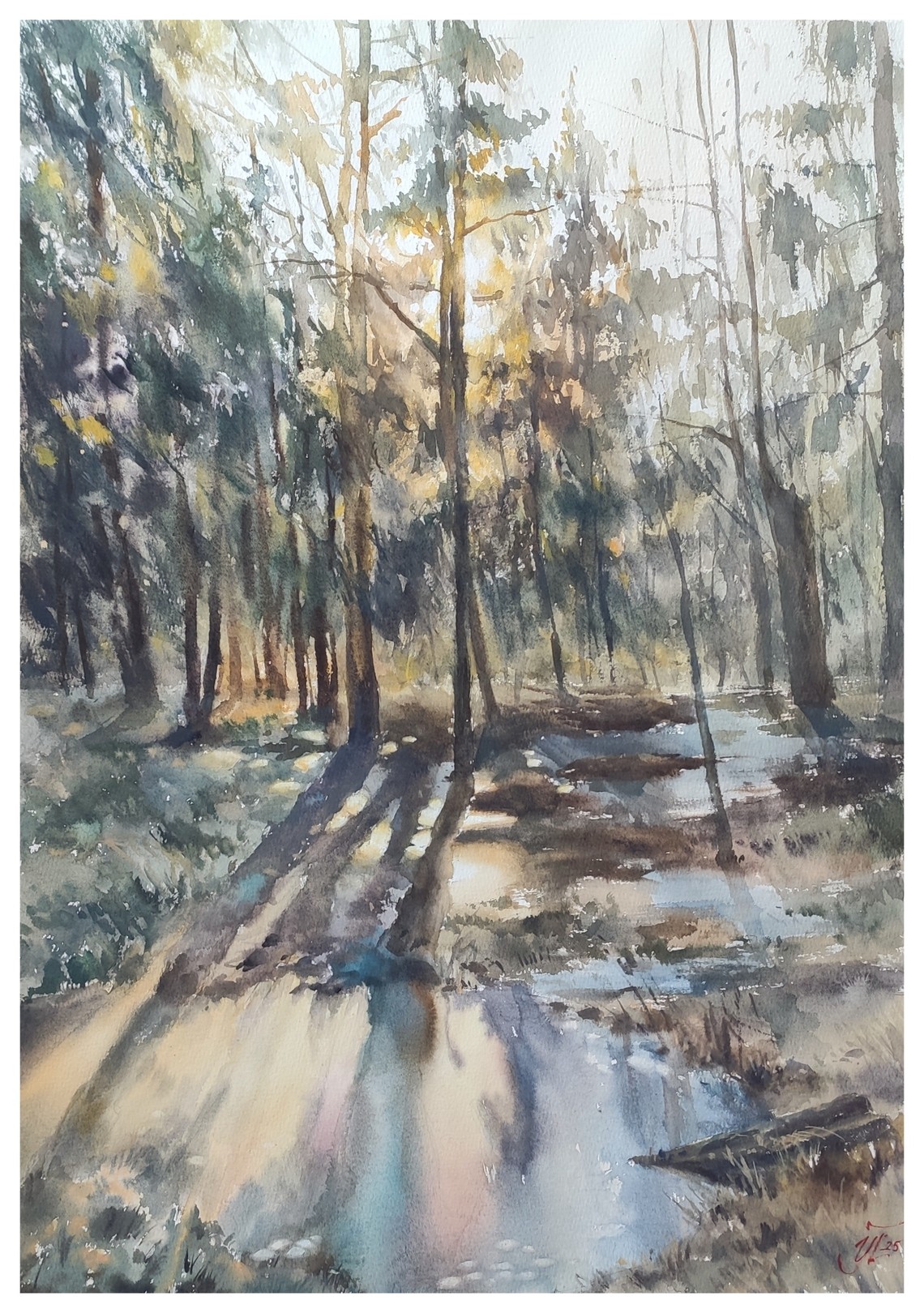 Irina Pronina, After winter Watercolor landscape Irina Pronina, After winter Watercolor landscape