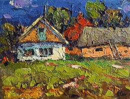 Painting, Sunny day in the village, Oksana Ivanyuk