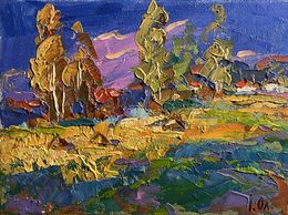 Painting, Blue sky over the fields, Oksana Ivanyuk